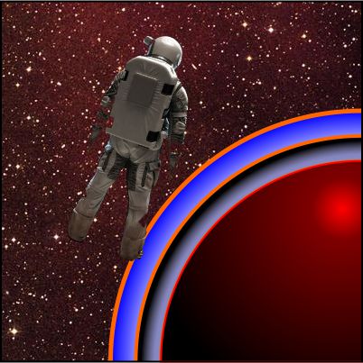 Astronaut and 3xBlack hole