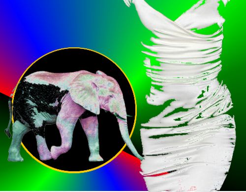 white satin and black hole