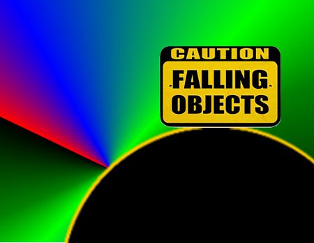 falling rock and black hole