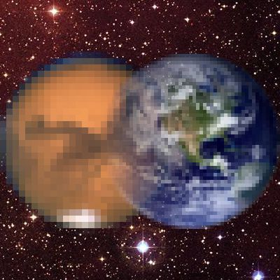 Earth and Mars
